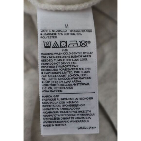 Gap 529031 Women's Sz Medium Pale Gray Heather Fleece Jogger Pants - Picture 5 of 10